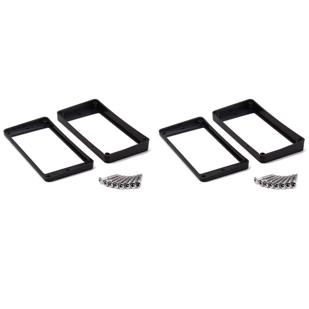 4 stk. sorte buede humbucker pickups ramme monteringsringe til elektrisk guitar