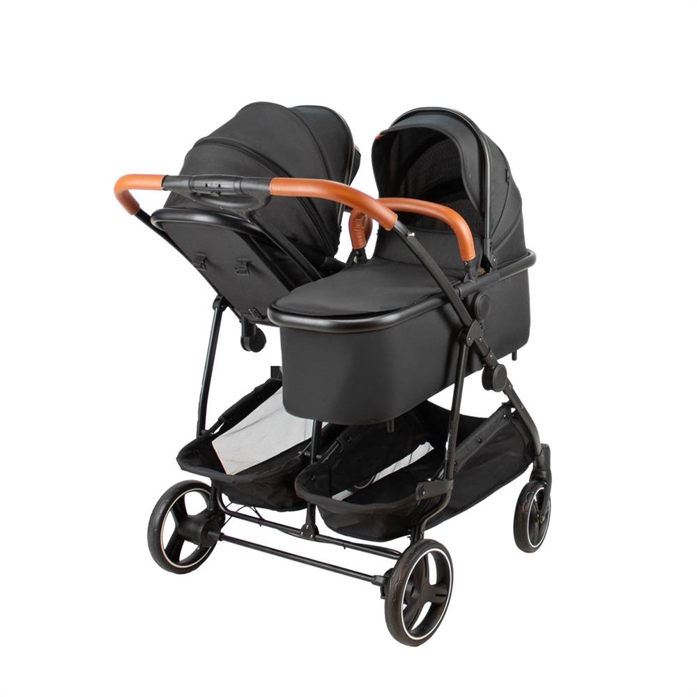 Syskonvagn BabyTrold Sibbi Duo, 1 liggdel, 2 sittdelar