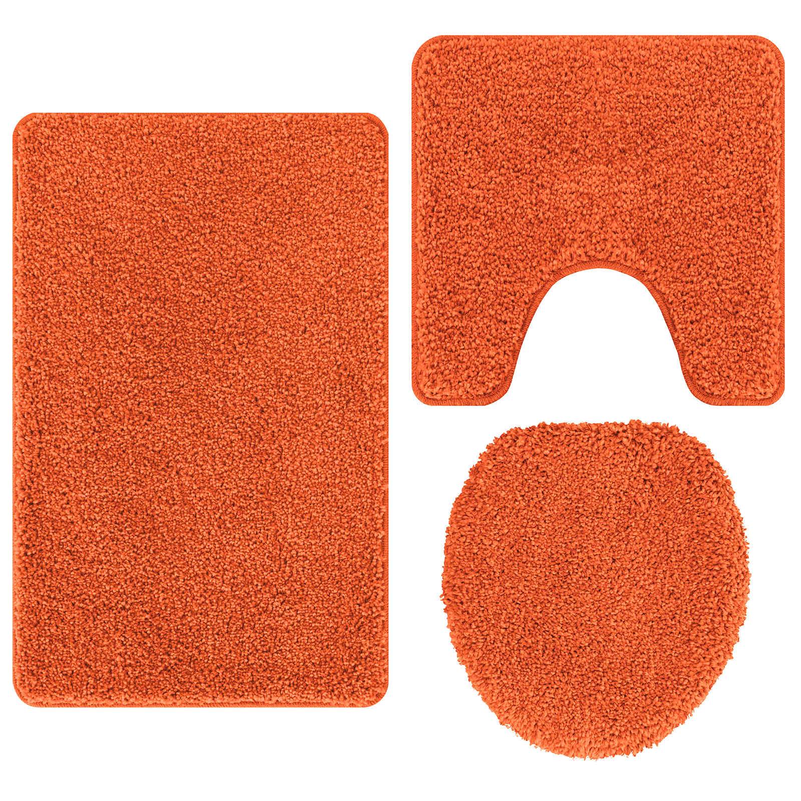 Anti-skid badevægs måttesæt 3 pcs Orange PP