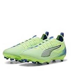 PUMA Unisex barn Ultra 5 Pro Fg/Ag Jr fotbollssko, Fizzy Apple Puma vit bluemazing, 4.5 UK
