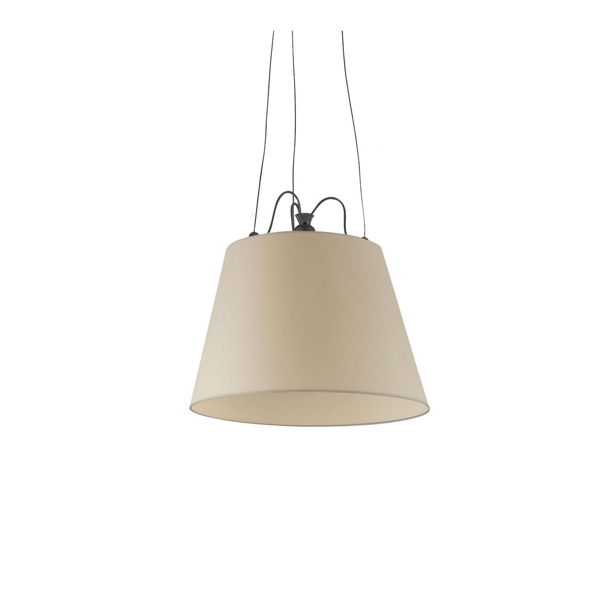 Artemide - Tolomeo Mega Pendellampa, Skärm i Pergamentpapper Ø 52 cm, Svart - Pendellamper - Giancarlo Fassina,Michele De Lucchi - Sort