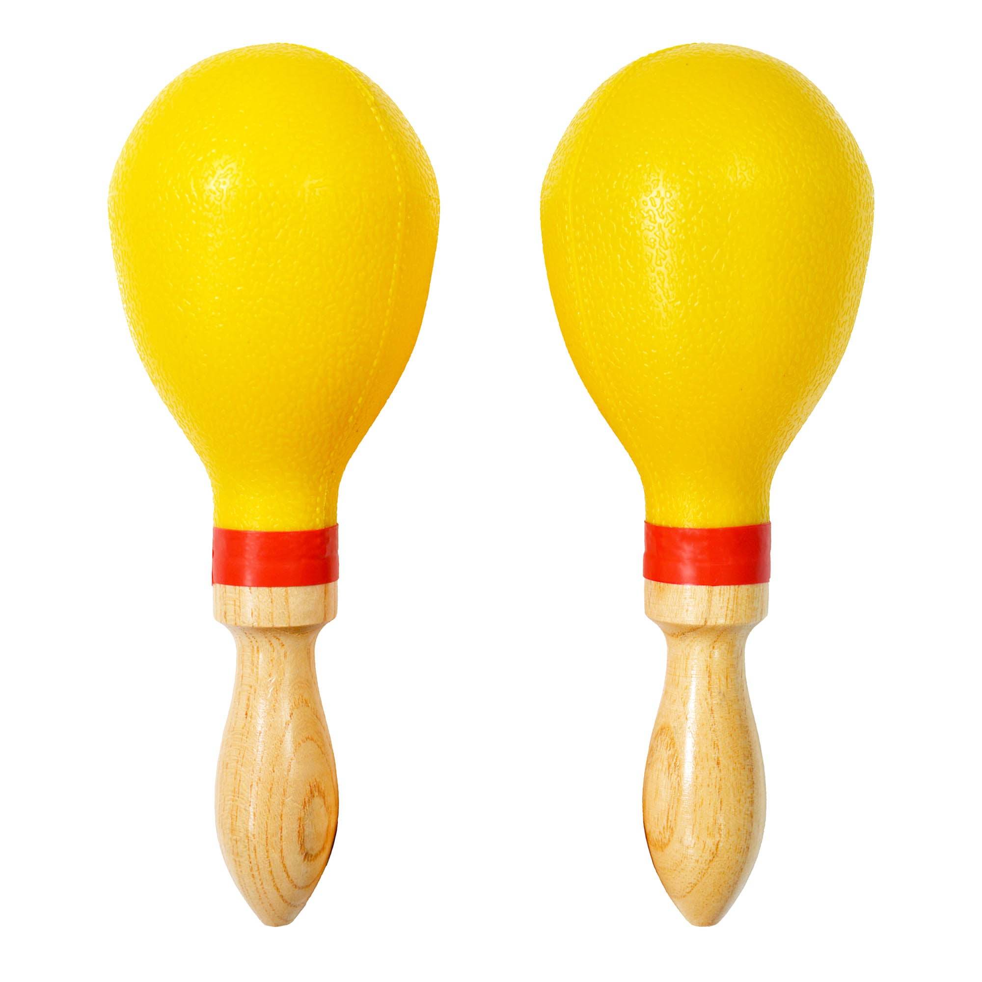 A-Star Wood Handled Plastic Maracas Pair - Pair