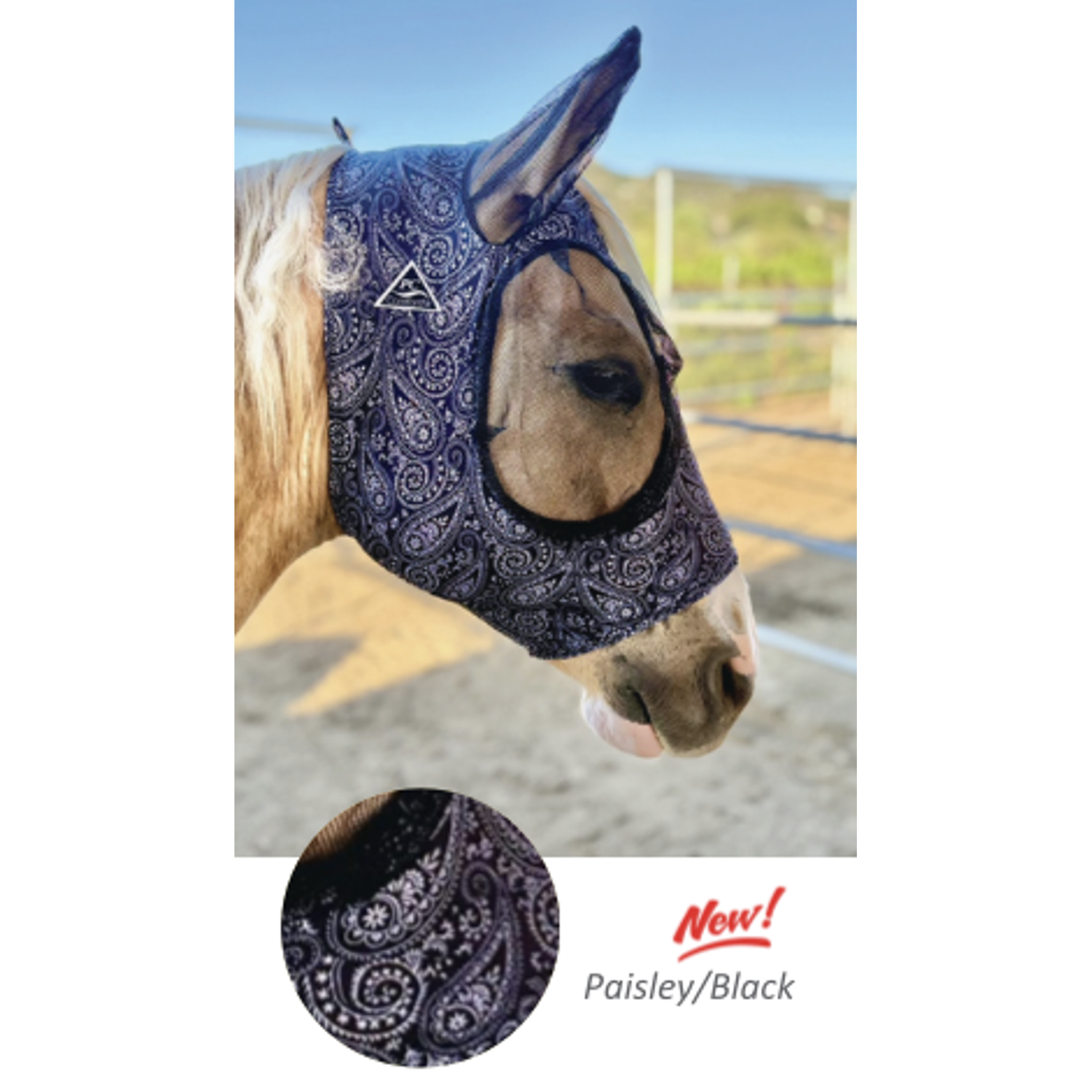 Comfort-Fit Fluemaske - Paisley/Black - COB