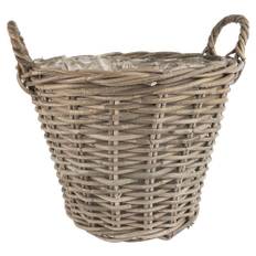 Ib Laursen Kurv Rattan m/ Plast Indvendig 38x36x40cm