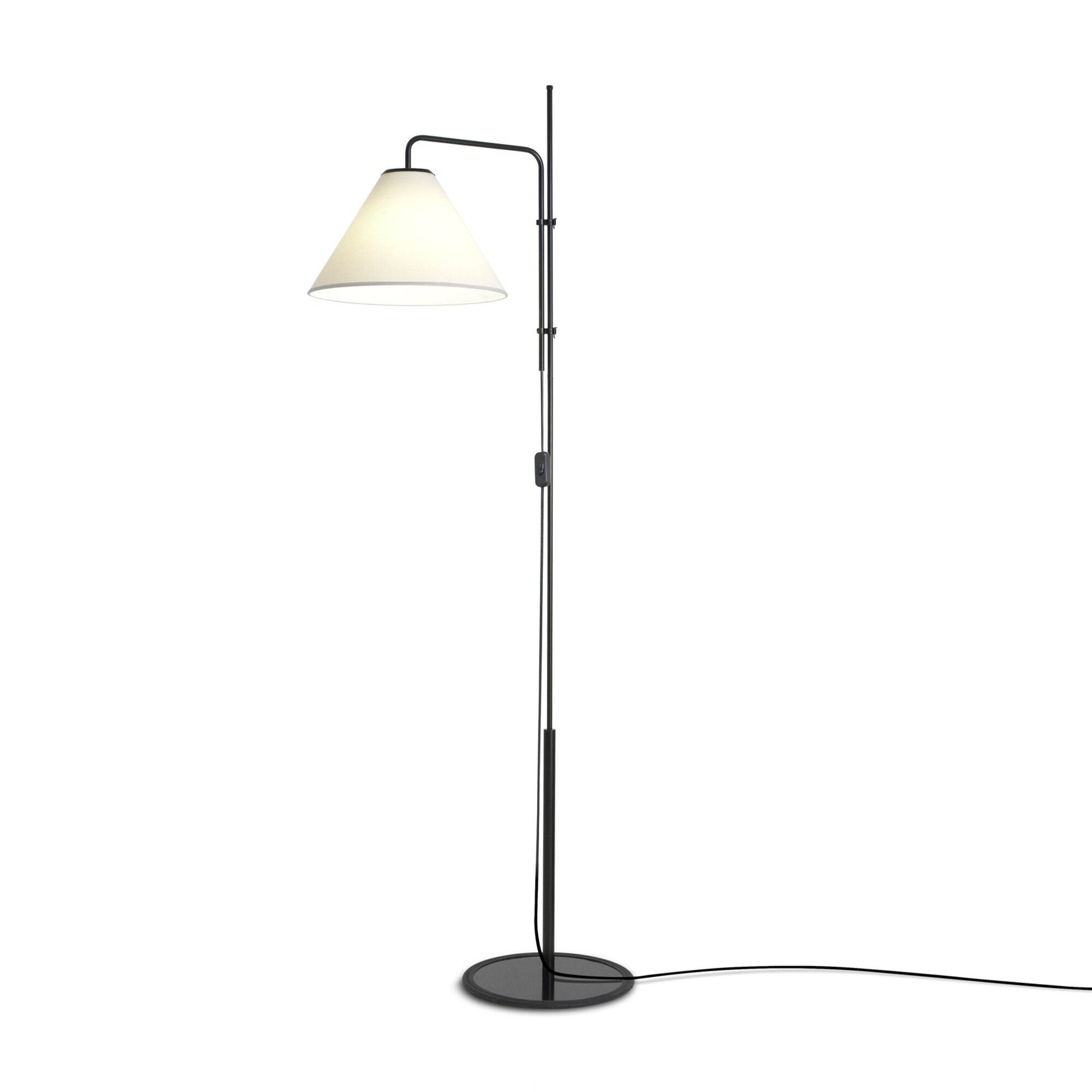Funiculí Golvlampa Fabric Svart-Vit - Svart / Vit