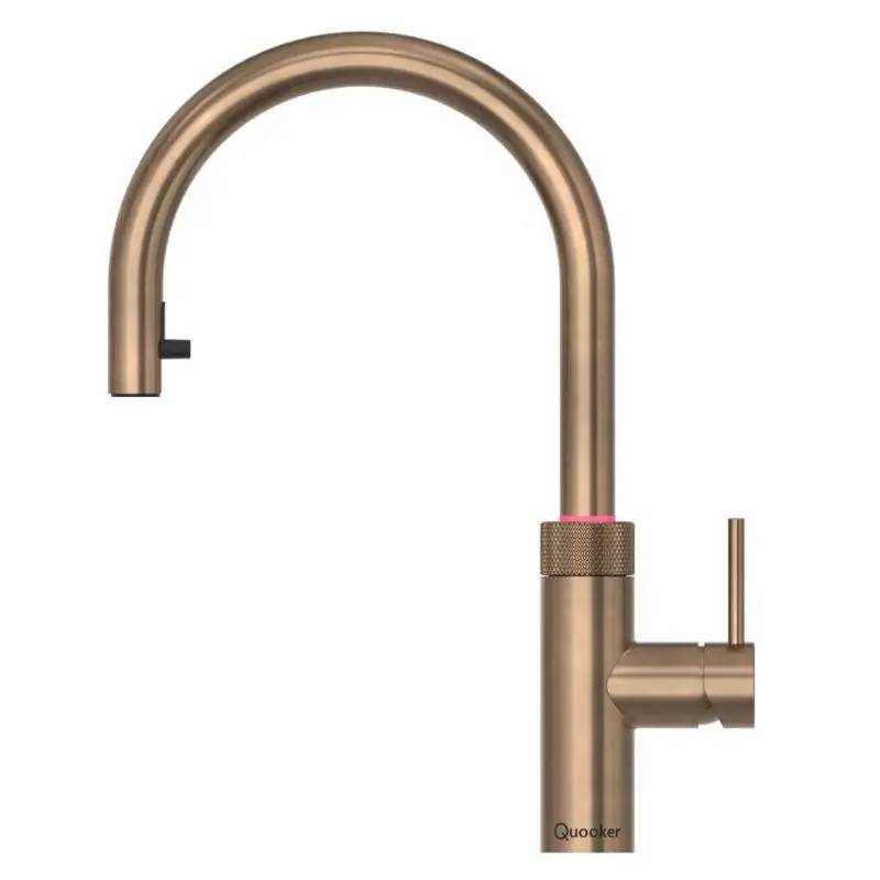 Quooker Flex Round uden beholder, Bruneret messing