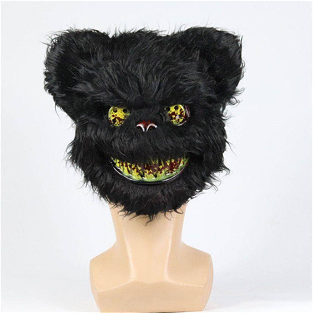 Läskig Gosedjur Vit Kanin Kanin Skrämmande Blodig Mördare Mask Halloween Mask Huvudbonad Vuxen Mask