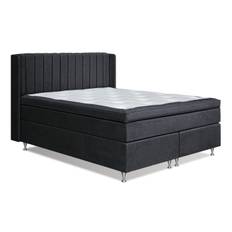 Drömvik Joluma Sängpaket Fast 160x200 cm - (+Fler val) Svart Kontinentalsäng Grå