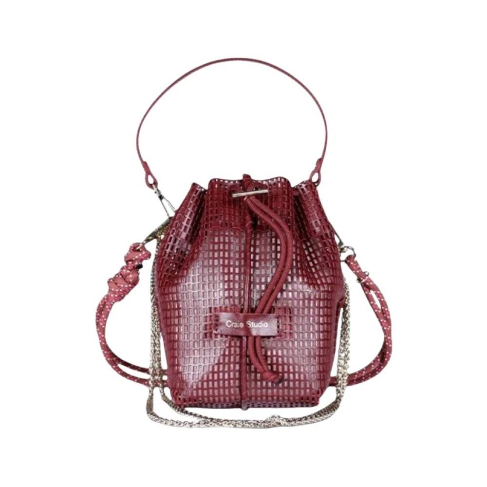 Craie Studio Bibi Mini Bucket Bag - Tasker - Dame - Rød - ONE SIZE - Uld