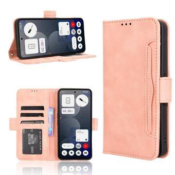 Nothing Phone (3a) Pro Korthållare plånboksfodral - Rosa