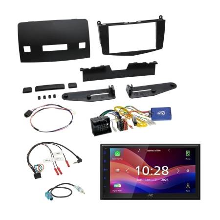 JVC KW-M695DBW bilstereopaket till Mercedes C-klass 2007-2011 (med knappar)