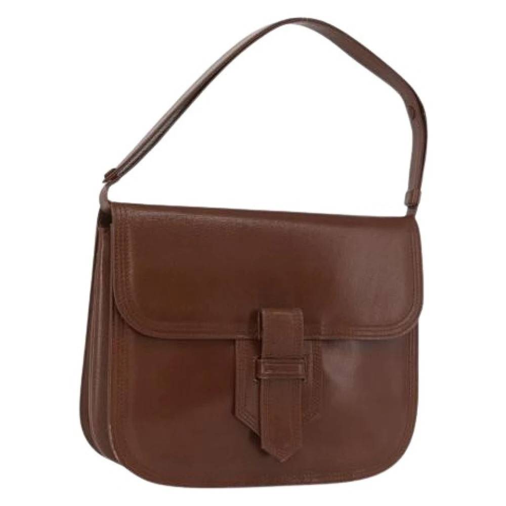 Saint Laurent Vintage Pre-owned Læder Skuldertaske - Vintage - Dame - Brun - ONE SIZE - Uld