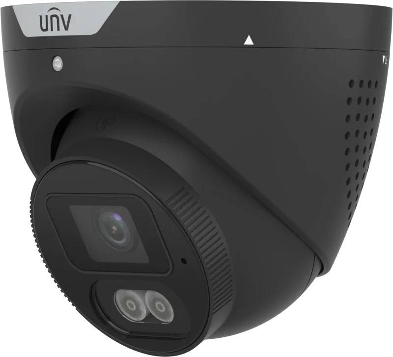 Uniview 6MP smart-turret IR mic/spk/lys - Svart