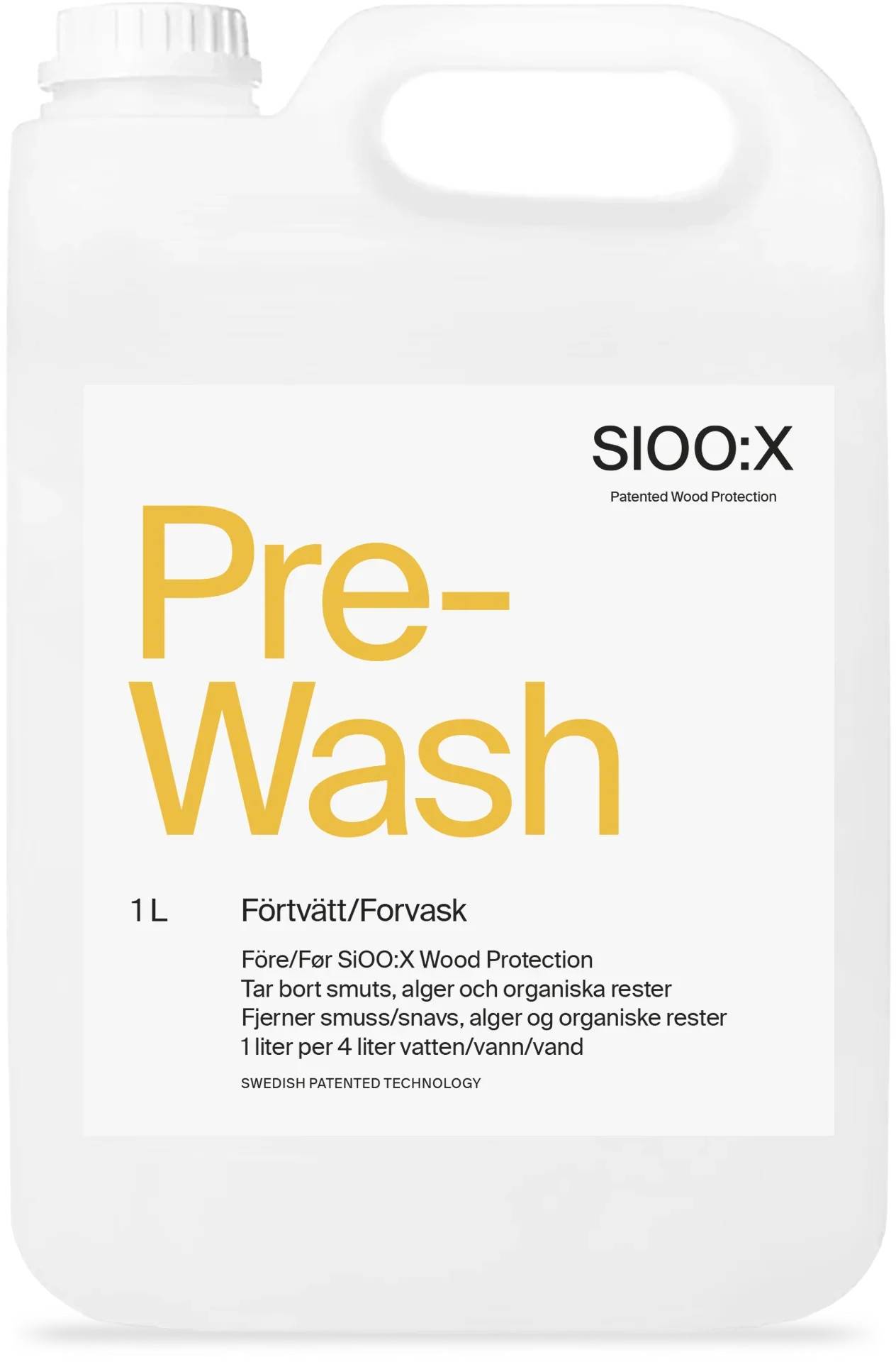 SiOO:X Re-wash