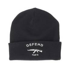 Defend Paris - Svart cuff Beanie - Paris Black Beanie @ Hatstore