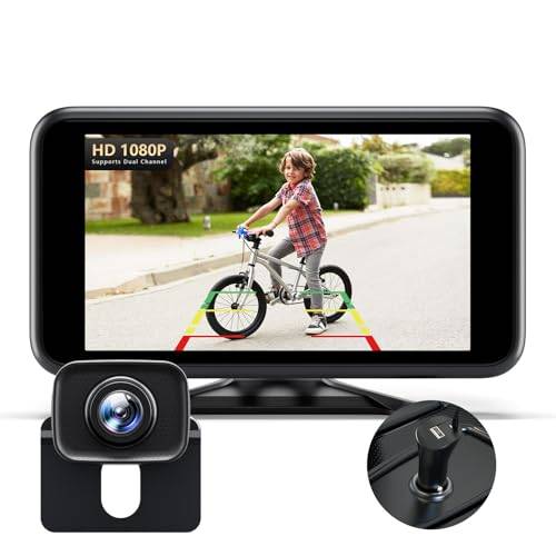 Foxpark backkamera trådlös bil 4,8 tum 1080P bildskärm