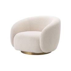 Brice fåtölj bouclé cream - Vit (A. 96 / B. 85 / C. 70 / D. 60 / E. 40 / F. 62 cm)