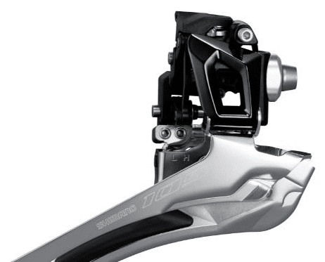 Forskifter Shimano 105/R7000 Silky Black, Road 11x2-speed, Pålodning.
