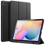 JETech Fodral för Samsung Galaxy Tab S6 Lite 10,4-Tum 2024/2022/2020 med S Pen Hållare, Smal Tablett Case med Mjuk TPU Baksida, Automatisk Väckning/Sömn (Svart)
