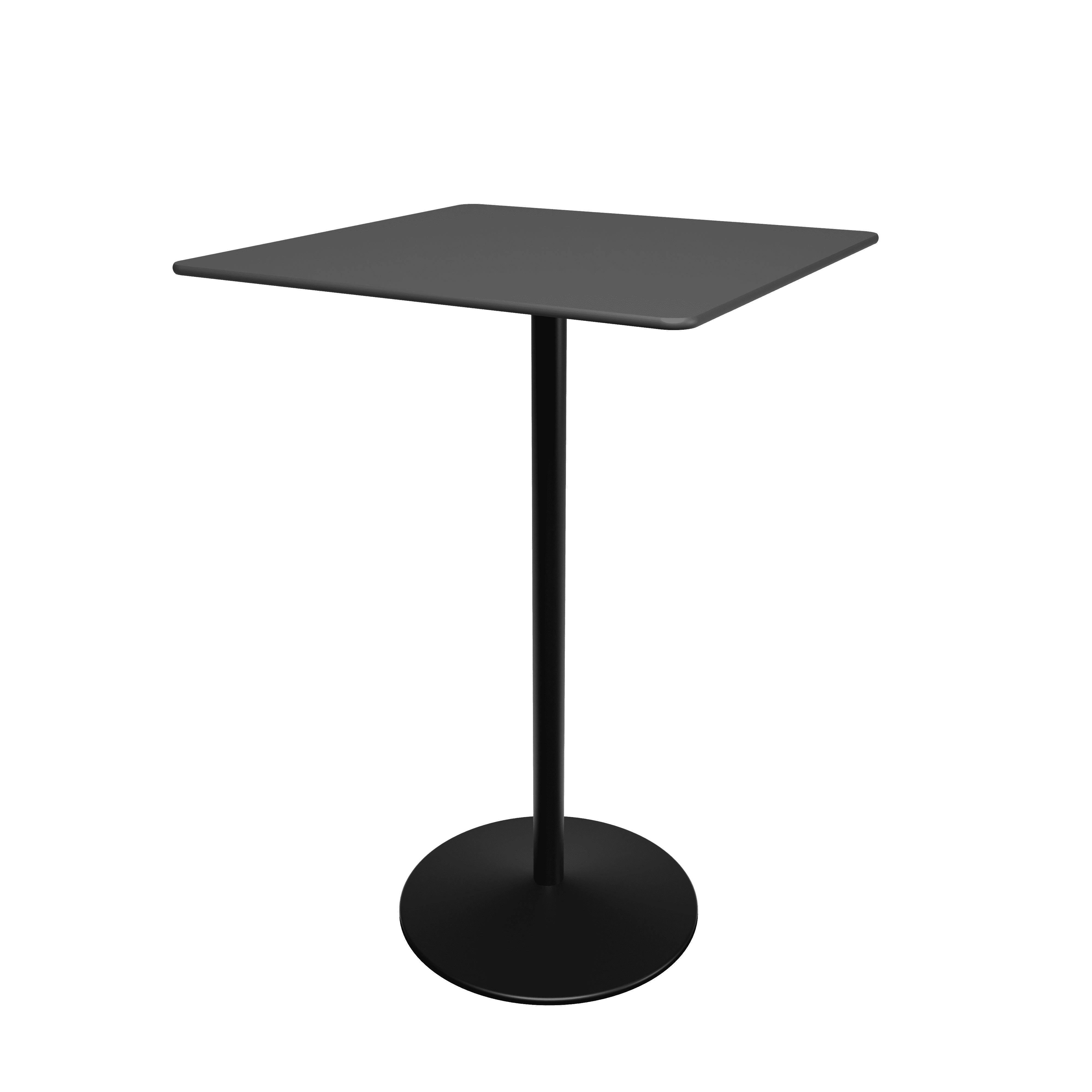 Panton Barbord, 70x70 cm fra Montana Nero linoleum / Black stel - Jacobsen Plus
