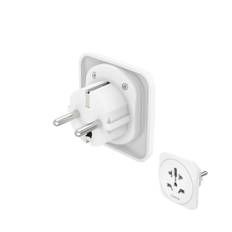 HAMA Traveladapter Type E/F Universal World-EU White