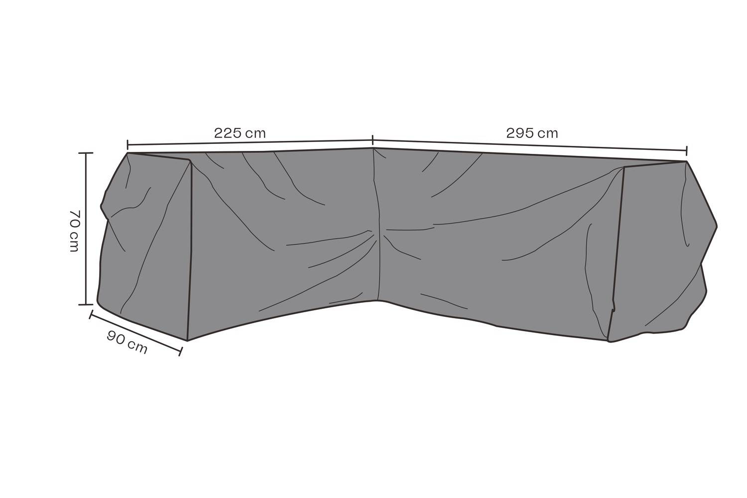 MÖBELSKYDD Hörnsoffa 225/295x70x90cm Andas