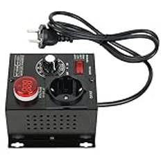 Spänningsregulator, dimmerbrytare, varvtalsregulator AC 220 V 9 A 4 000 W SCR spänningsregulator motorfläkt varvtalsregulator dimmer elverktyg justerbar