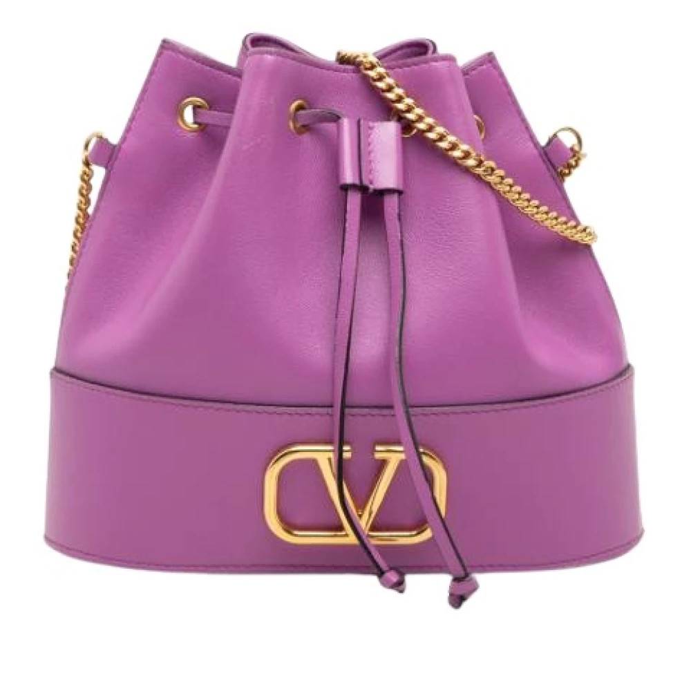 Valentino Vintage Pre-owned Bucket Bag - Vintage - Dame - Lilla - ONE SIZE - Uld