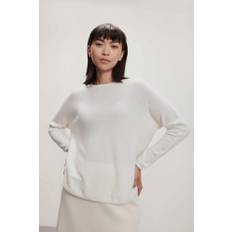 Davida Curved Cashmere sweater White