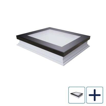 FAKRO DXF DU8 fladtagsvindue med fast karm, 4-lags glas - 90 x 120 cm