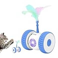 Interactive Cat Toy Car, Rechargeable Cat Toy, Feather Toy For Cats, Automatic Cat Toy, Silent Cat Toy Car, Toy Car For Kittens, Cat Boredom Toy, Interactive Kitten Toy, Cat Play Car, Automatic Feathe