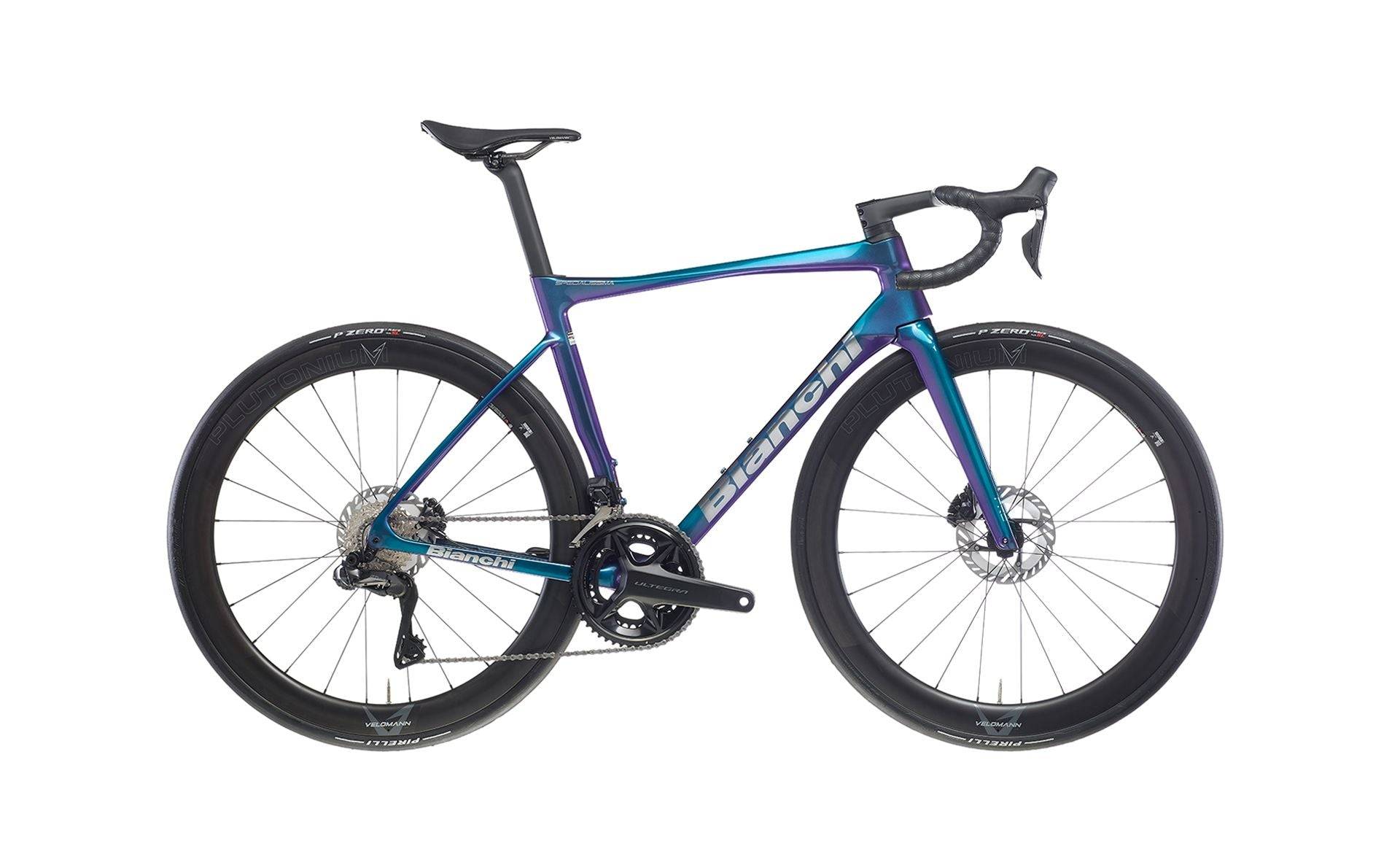 Bianchi Specialissima Comp 2026 - Shimano Ultegra DI2 - Velomann Palladium, 33mm profilo Carbon - 015 / 57 / BE - Nero/Blu profondo - Grigio [Opaco]