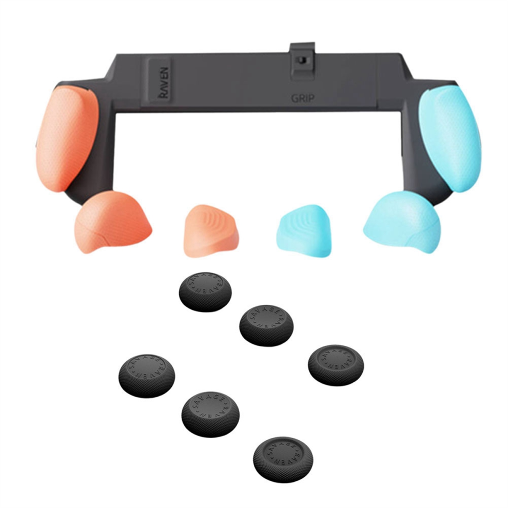 Til Switch 2-etui med beskyttelsesdæksel i plastikhåndtag + joystick-dæksler, sæt B