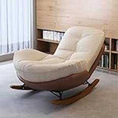 Rocking Chair, Indoor Rocking Chair with Padded Seat, Modern Stylish Garden Lounger, Reading Chair for Bedroom, Comfy Lounge Rocking Chair, for Living Room,01
