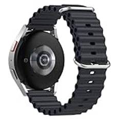 Förpackning 22 mm klockarmband kompatibla med Amazfit GTR 47 mm silikon klockersättningsband kompatibel med Samsung Galaxy Watch 4 46 mm sportersättningsarmband, Svart noir noir, 22mm