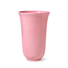 Lyngby Porcelæn Rhombe Color Vase H20 rosa porcelæn