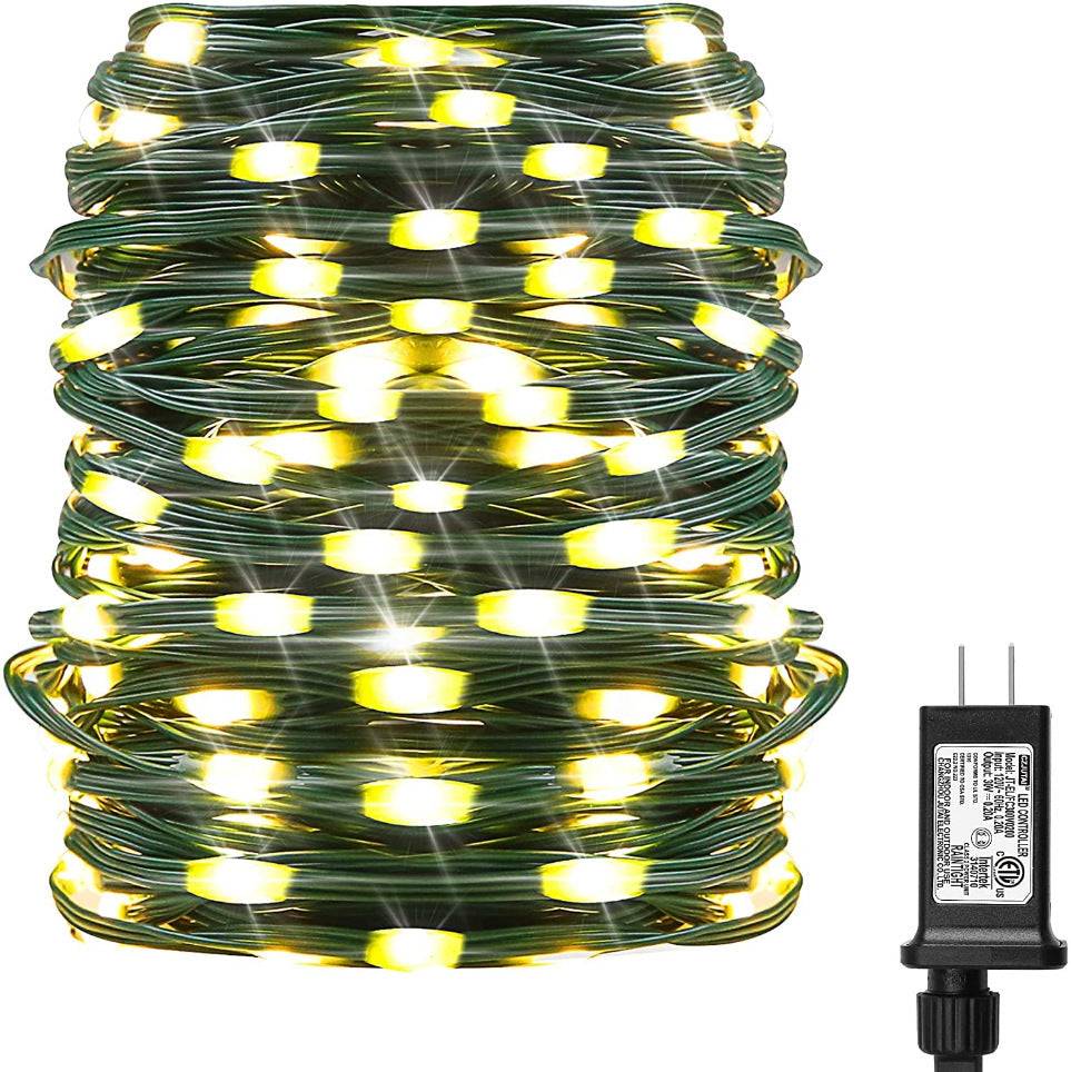 Christmas LED Leather Wire Light String Low Voltage 24v Light String Solar Light String Home Decor - Color / 100m 800leds / Green network cable 24V EU
