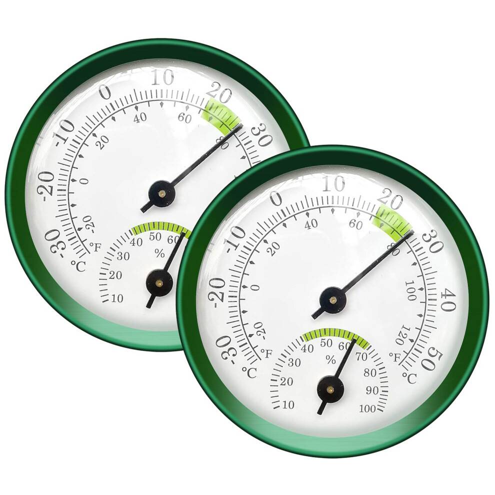 Aluminiumslegeringshygrometer Mekanisk hygrometer med brede anvendelser til indendørs udendørs overvågning, godt for helbredet Letlæseligt