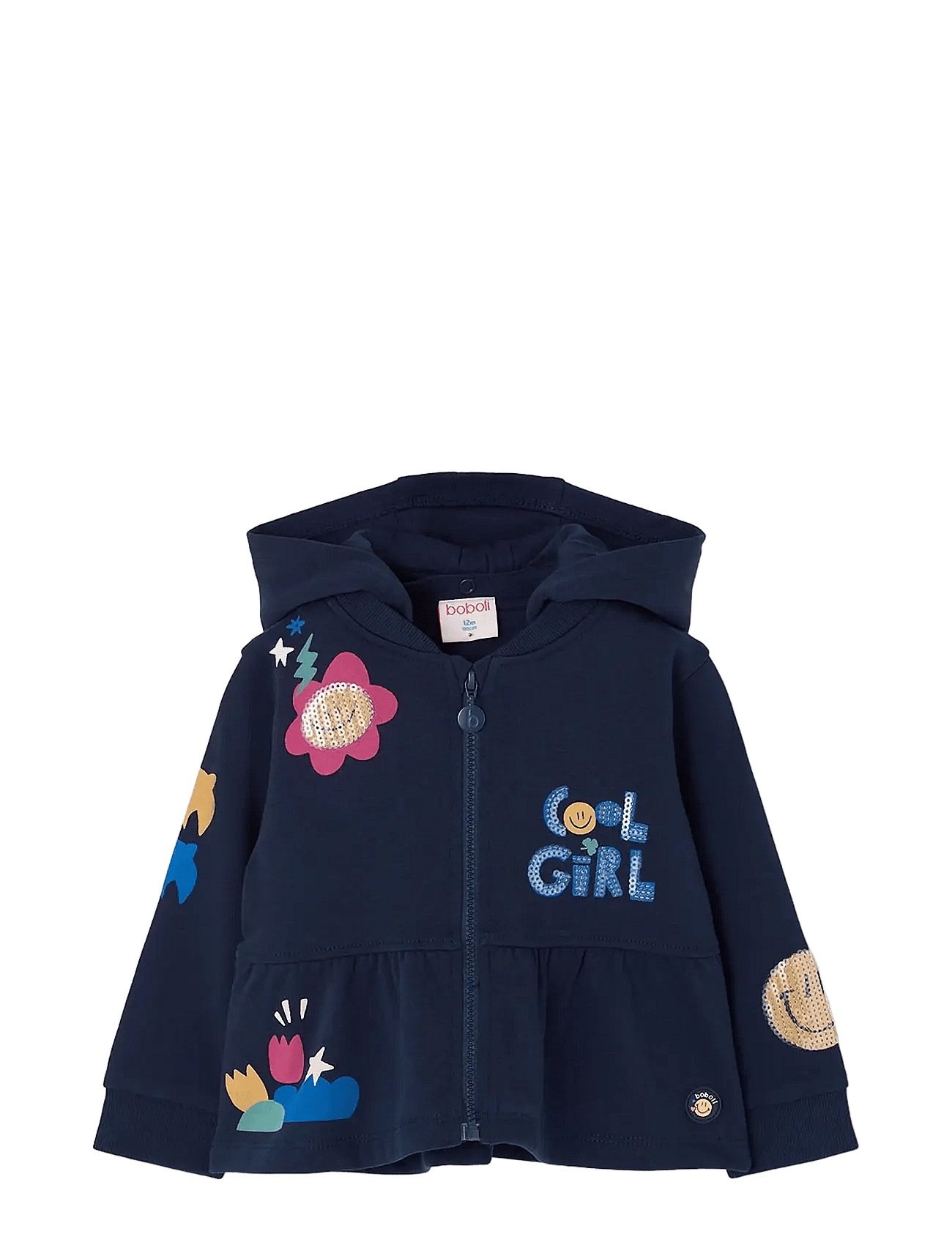 BOBOLI Fleece Jacket For Girl -Bci | Navy | 110