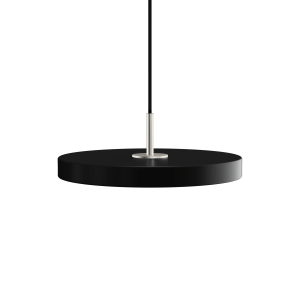 Søren Ravn Christensen - Asteria Mini Black - Steel Top 31 x 10,5 cm, 2.7m Cordset - Pendel - UMAGE - Hos Lampeagenten.