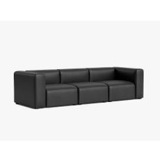 Mags Sofa 3 Seater Comb. 1 - Nevada Black Læder | HAY