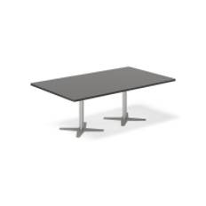 Konferencebord DNA rektangulært 4400x1200mm antracit, hvidt understel