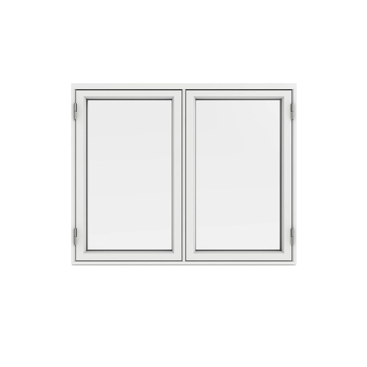 Sidohängt Fönster Outline 3-Glas Aluminium 2-Luft BxH 120x130 cm 3-glas 2 Luft Vitmålat Aluminium