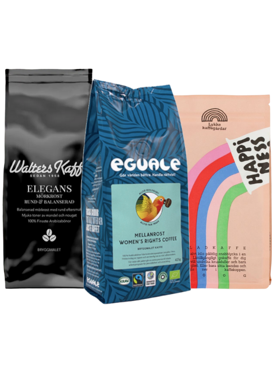 Prova på kaffepaket Svenska bryggkaffe malet