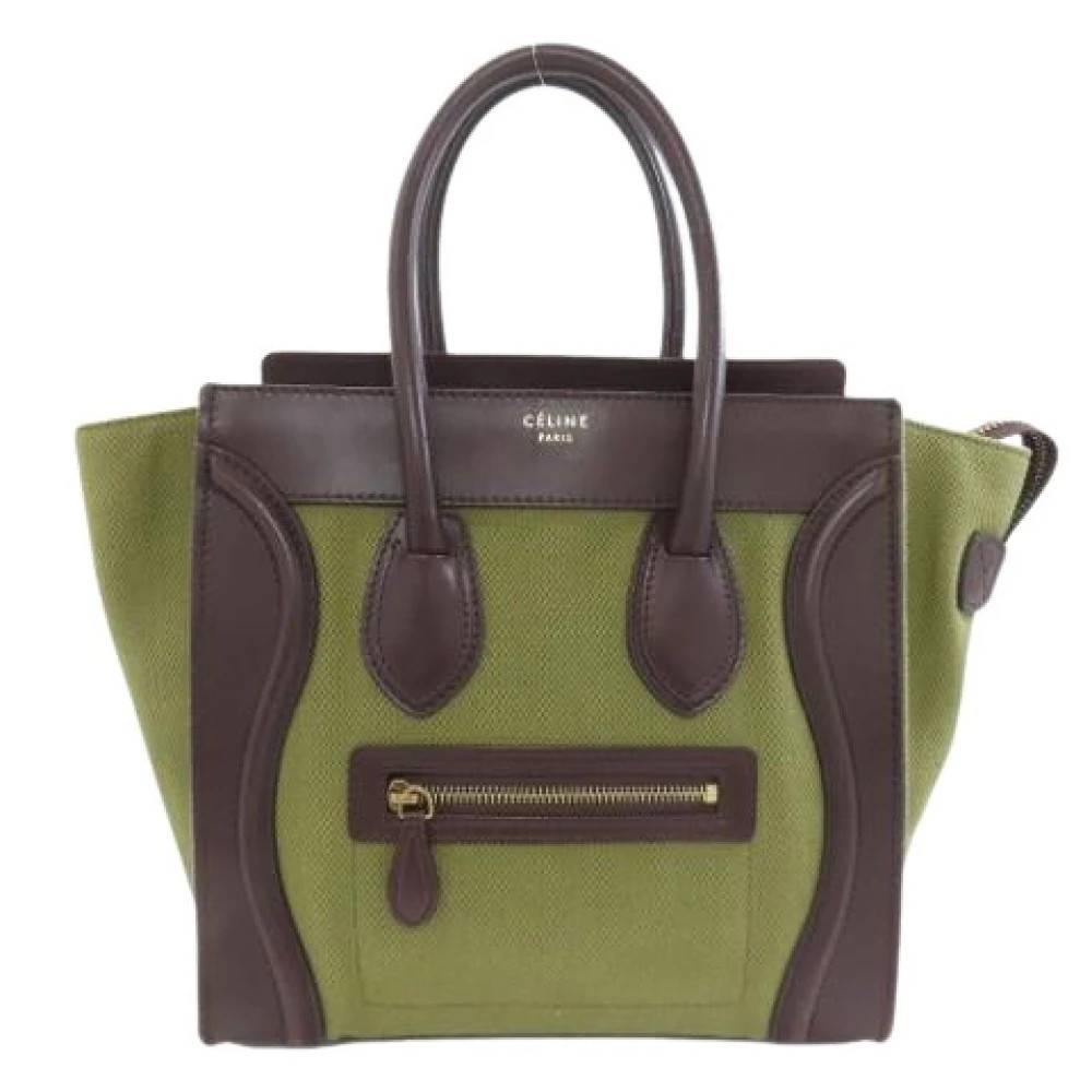 Celine Vintage Pre-owned Canvas Håndtaske - Vintage - Dame - Brun - ONE SIZE - Læder