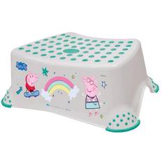 Peppa Pig Toilet Training Kids Non Slip Up Step Stool with Grips Unisex Grey for Safe Toddler Loo Potty Training