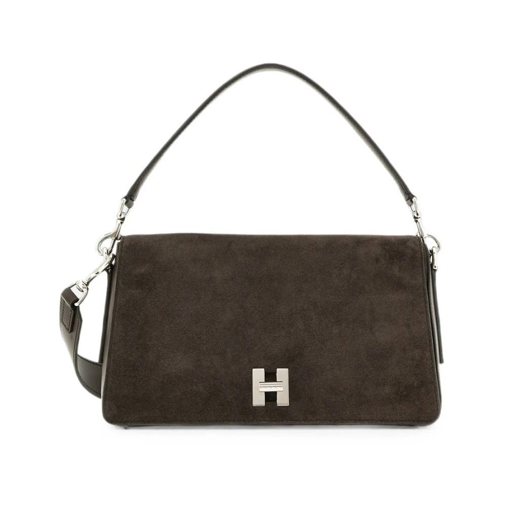 Hogan - H-Turn Foldover Bag Väskor - Dam - ONE Size - Mocka