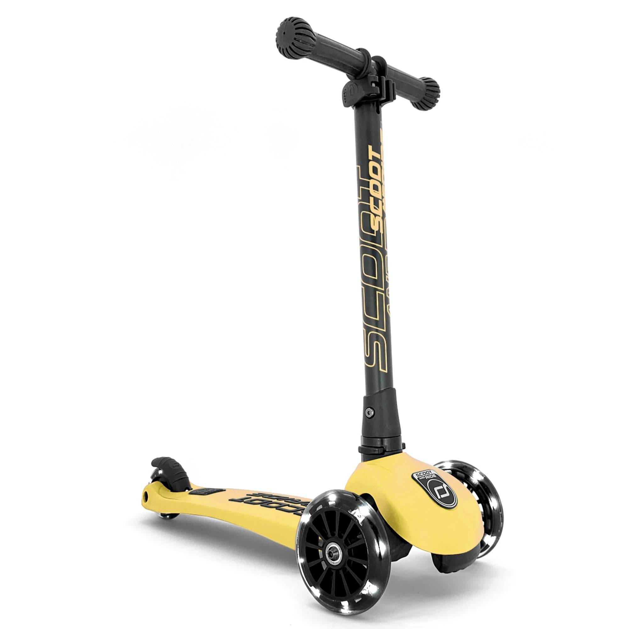 Scoot & Ride Highway Kick 3 LED Lemon Kids' Scooter, Kickboard, Tricycle [Authentic Japanese Product Warranty] 96358