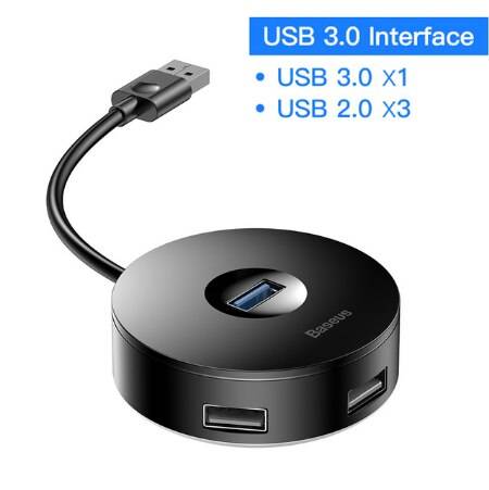 Baser usb c hub usb 3.0 hub splitter flera usb hab typ c hub 2.0 multi hab expander 4 port hub för pc laptop - 10cm svart usb 3.0