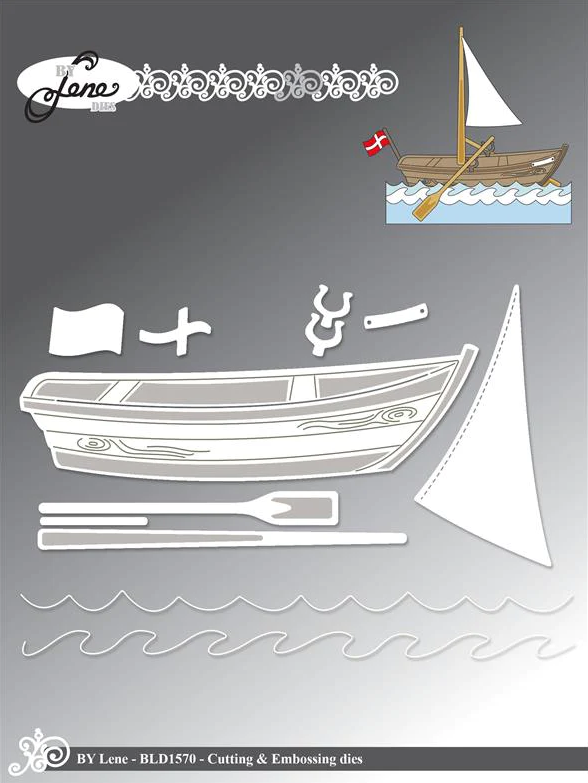 By Lene - Cutting & Embossing Die - Row-Boat BLD1570